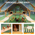 110-Inch Large Outdoor Pet Playpen - Chicken Coop With Waterproof Cover