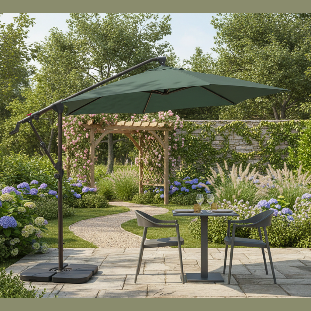 10 ft Cantilever Patio Umbrella with Crank