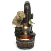 Luxenhome Outdoor Water Fountain, 25 Inch Whimsical Puppy Dog Resin Water Fountains Indoor with LED Lights