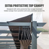 11 X 20 FT Premium Outdoor Retractable Aluminum Pergola With Weather-Resistant Canopy