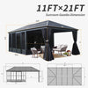 11 X 21 FT  Outdoor All-Season Solarium Sunroom Gazebo With Galvanized Steel Roof