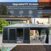 11 X 21 FT  Outdoor All-Season Solarium Sunroom Gazebo With Galvanized Steel Roof