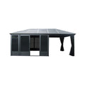 11 X 21 FT  Outdoor All-Season Solarium Sunroom Gazebo With Galvanized Steel Roof