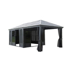 11 X 21 FT  Outdoor All-Season Solarium Sunroom Gazebo With Galvanized Steel Roof