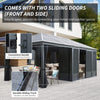 11 X 21 FT  Outdoor All-Season Solarium Sunroom Gazebo With Galvanized Steel Roof