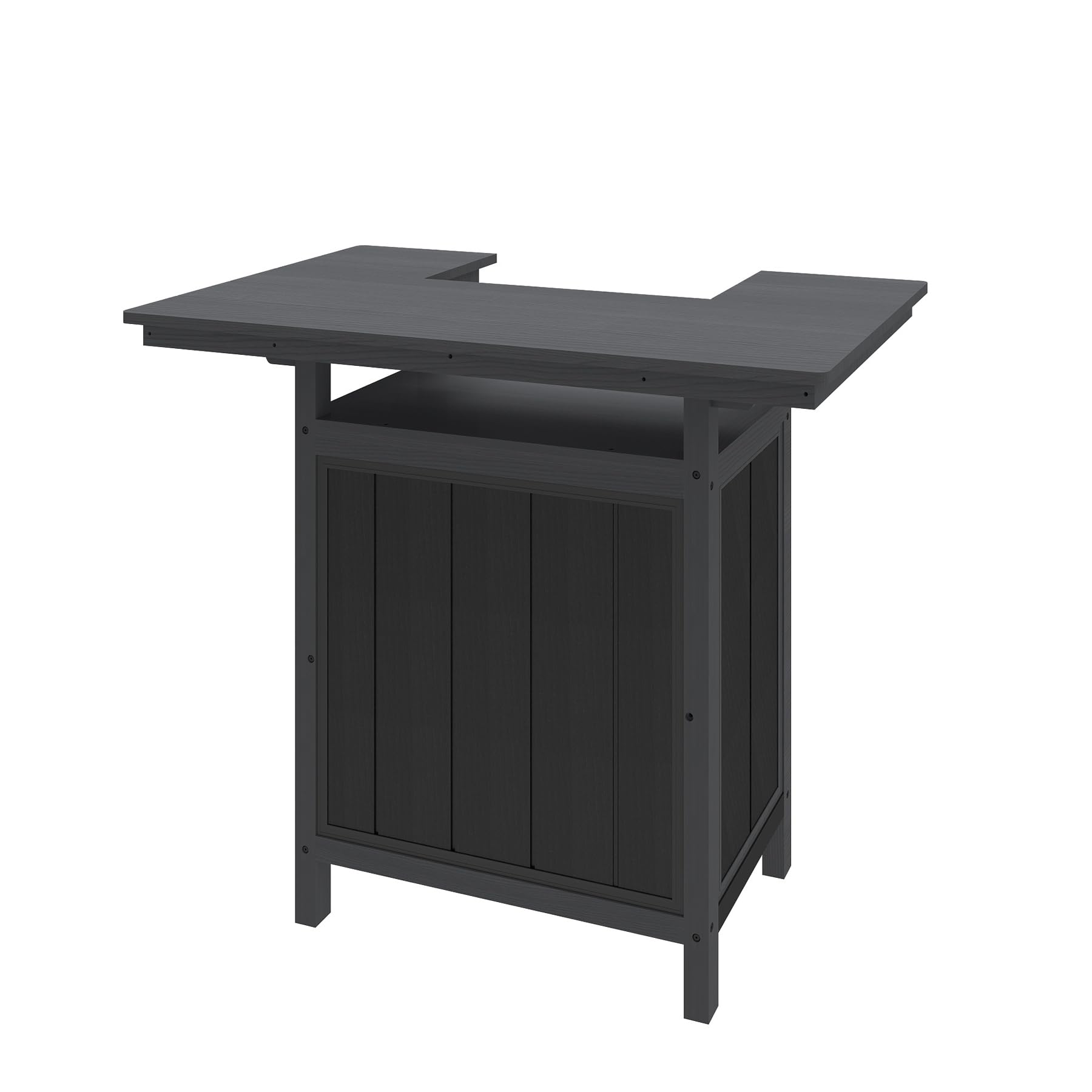 Outdoor Patio Bar Island with HDPE & Aluminum Frame