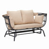2-Person Outdoor Glider Swing Chair with Adjustable Canopy