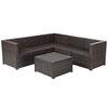 6 Piece Patio Furniture Sofa Set with Cushions