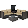4 Pieces Outdoor Patio Rattan Furniture Set