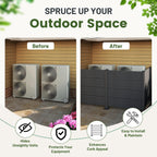 50" W x 49" H Outdoor Privacy Screen with Aluminum Posts