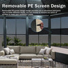 12 X 12 FT Prism Large Octagonal Sunroom Solarium With Lockable Sliding Doors And Galvanized Steel Sloping Roof