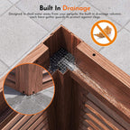 12 X 12 FT  Premium Outdoor Wood Grain Louvered Pergola With Integrated Drainage