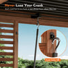 12 X 12 FT  Premium Outdoor Wood Grain Louvered Pergola With Integrated Drainage
