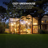 12 X 12 FT Premium T-Shape Polycarbonate Greenhouse With UV Protection And Aluminum Frame