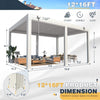 Louvered Aluminum Pergola With Adjustable Roof And Pull-Down Screens