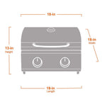 13742 | Stainless Tabletop Propane Gas Grill