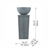 Zen Bowl Water Fountain, Outdoor Bird Feeder  2-sizes