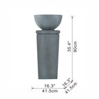 Zen Bowl Water Fountain, Outdoor Bird Feeder  2-sizes