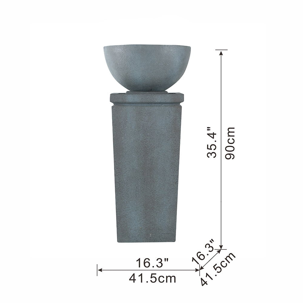 Zen Bowl Water Fountain, Outdoor Bird Feeder  2-sizes