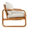 4-Piece Acacia Wood Outdoor Patio Furniture Set with Thick Cushions