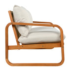 4-Piece Acacia Wood Outdoor Patio Furniture Set with Thick Cushions