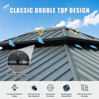 12' x 14' Hardtop Aluminum Outdoor Gazebo