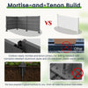 50" W x 49" H Outdoor Privacy Screen with Aluminum Posts