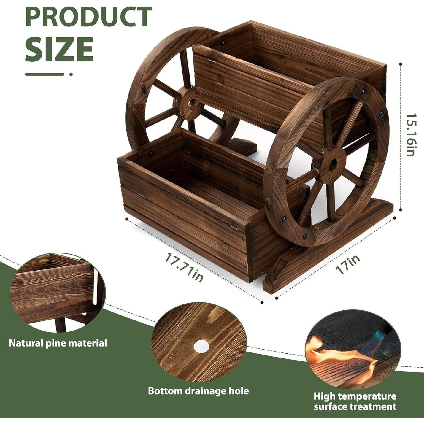 Garden Decorï¼ŒPlanter for Outdoor Plants - Outdoor Decor Planters for Flowers and Vegetables - Premium Stylish Patio, Balcony, Porch (XXL) (X)