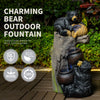 Bear Outdoor Water Fountain with LED Lights | 23.62"