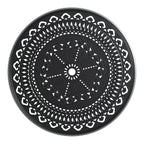 39.37-inch Cast Aluminum Patio Dining Set With Black Frame and Umbrella Hole