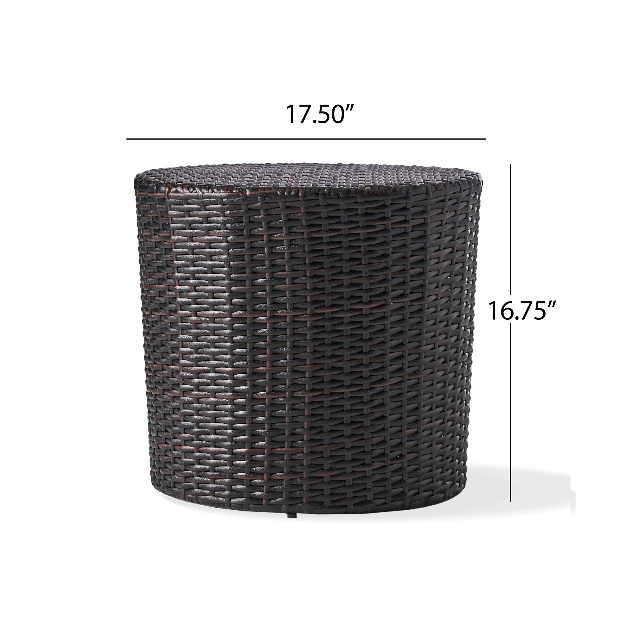 Kingstown Round Wicker Barrel Side Table