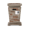 19-Inch Outdoor 40K BTU Natural Stone Fire Column