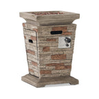 19-Inch Outdoor 40K BTU Natural Stone Fire Column
