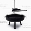 Cowboy Fire Pit 23-Inch - Open Fire Grill with Cooking Grate for Outdoor Cooking - Heavy Duty Open Grill