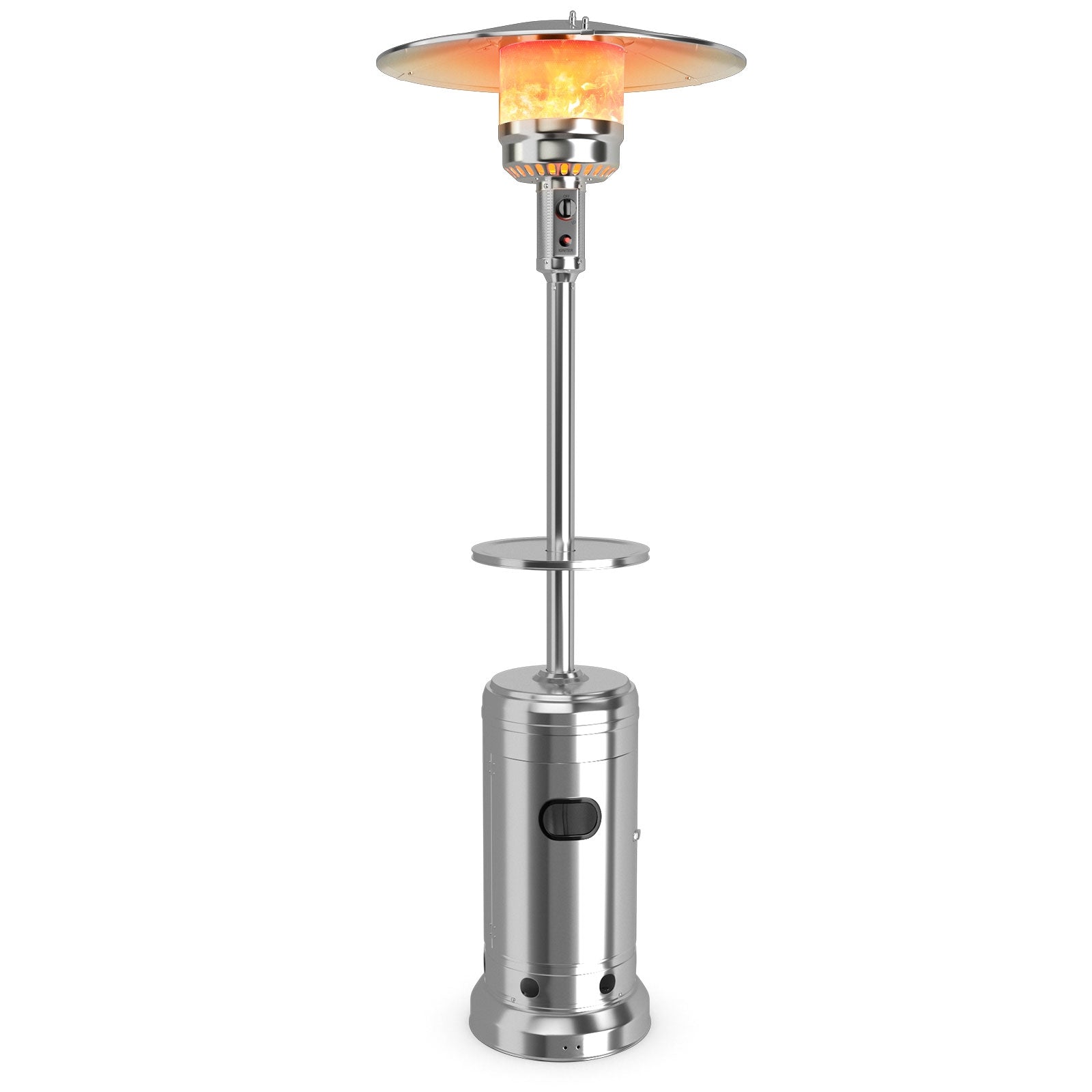 Outdoor Heater Propane Standing LP Gas Steel with Table