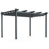 10 x 13 Ft Outdoor Aluminum Retractable Pergola Canopy Shelter
