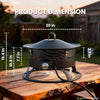 20 Inch Propane Fire Pit, Portable Gas Fire Pit Bowl for Outside, 60,000 BTU Smokeless Outdoor Firepit with Lid & Grill Grate for Patio, Yard, Gardenn, Camping