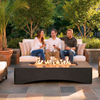 56" Propane Fire Pit Table, Rectangular Outdoor Gas Fire Pit - Dark Gray
