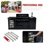 6-Burner Stainless Steel Propane Gas Outdoor Kitchen Barbecue Island Grill