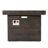 Anchorage 32'' Wood Square MGO Fire Pit Brown - 40,000 BTU