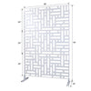 Decorative Freestanding Metal Privacy Screen For Indoor & Outdoor Use