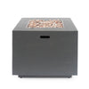 33" Outdoor Iron Square Propane Fire Pit - Brushed Brown