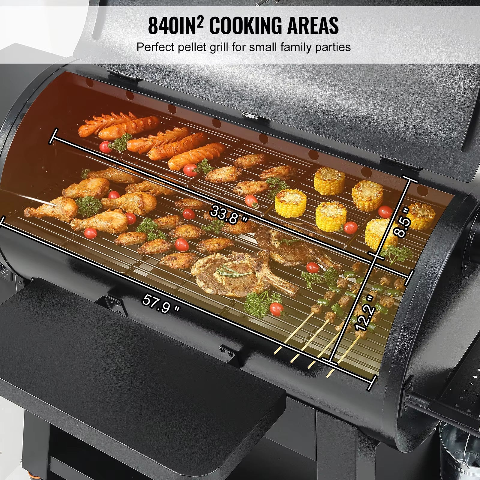 Portable Charcoal Grill Propane Gas Grills with Cover and Cart Heavy Duty Iron BBQ Grill for Outdoor Cooking Barbecue