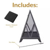 Sunnydaze Majestic Pyramid Steel Mesh Wood Burning Fire Bowl Pit