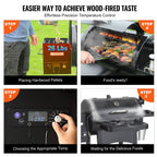 Portable Charcoal Grill Propane Gas Grills with Cover and Cart Heavy Duty Iron BBQ Grill for Outdoor Cooking Barbecue