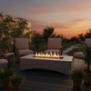 56' Propane Fire Pit Table - Rectangular Outdoor Gas Fire Pit - Light Gray