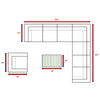 Stylish Entertainment Sectional Set, Outdoor Living