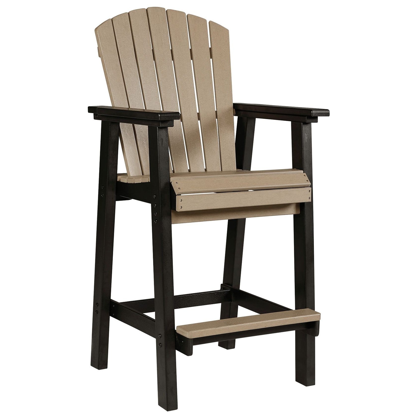 Fairen Trail - Tall Barstool (Set of 2) - Black / Driftwood