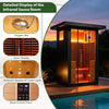 The Lugano 2-Person Outdoor Full-Spectrum Infrared Sauna with Aluminum Alloy Exterior & WiFi