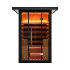 The Lugano 2-Person Outdoor Full-Spectrum Infrared Sauna with Aluminum Alloy Exterior & WiFi
